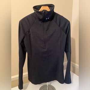 UnderArmour Black Half Zip Long Sleeve with Thumb Holes